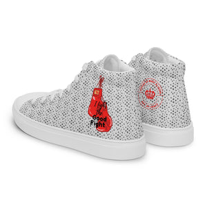 Fight the Good Fight Women’s high top canvas shoes