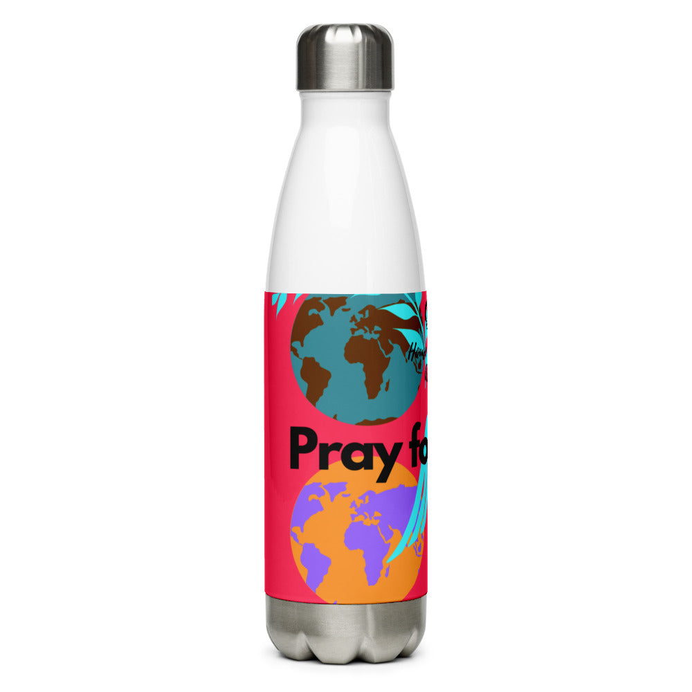 Pray for Peace- Stainless Steel Water Bottle